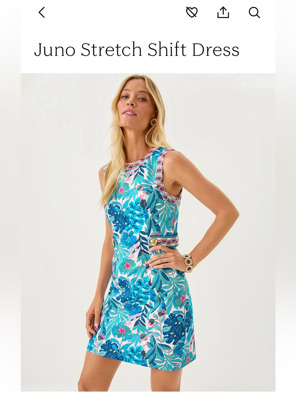 Worn 2x Lilly Pulitzer Juno stretch shift dress